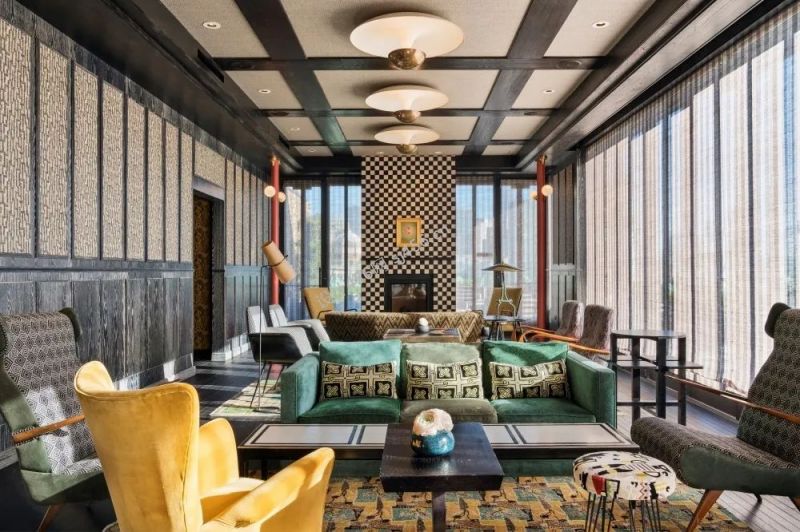 1000平米新古典色彩精品酒店等待区装修效果图