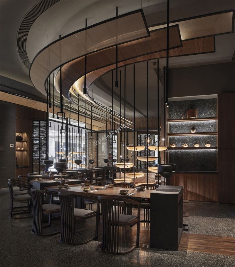 300平米现代风格餐厅隔断装修效果图