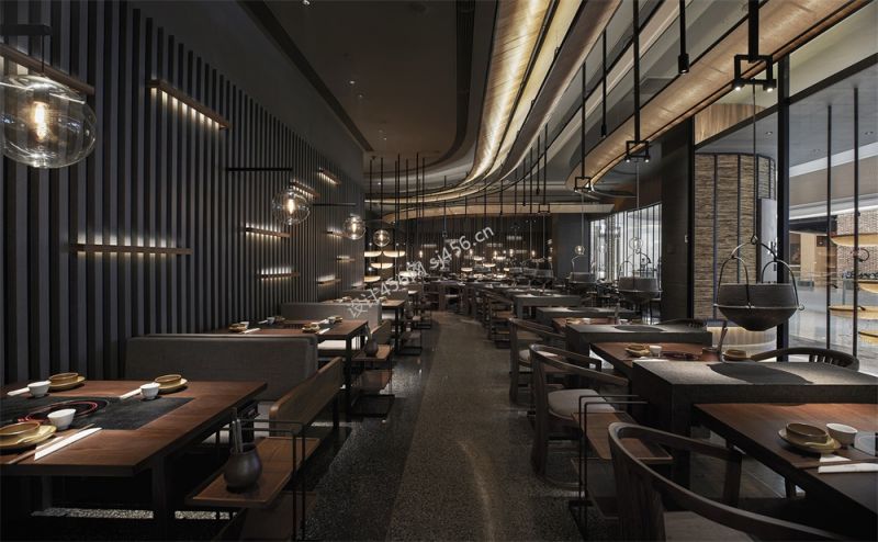 300平米现代风格餐厅过道装修效果图