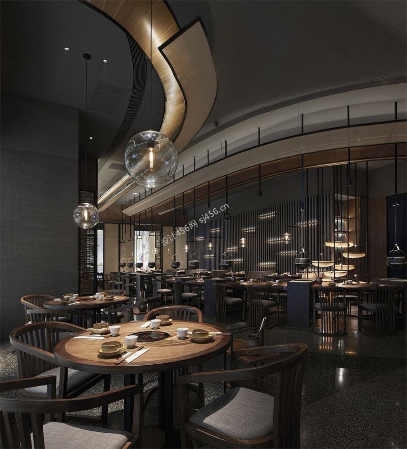 300平米现代风格餐厅吊顶装修效果图