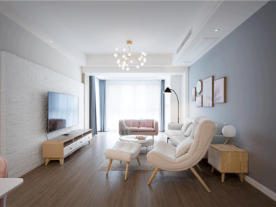 新城邻里100平三居室欧式风格装修案例