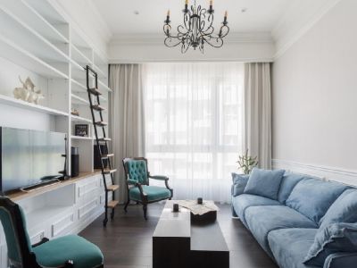 保利·天悦现代风格86平米三居室装修效果图案例