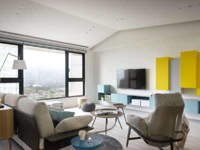 世茂福晟·弘府北欧风格137平米三居室装修效果图案例