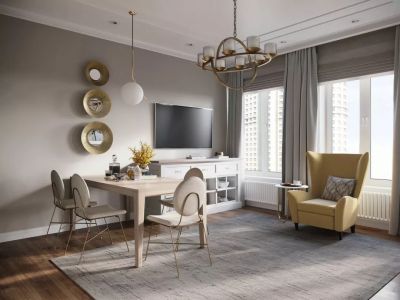 万科魅力之城现代风格60平米装修案例