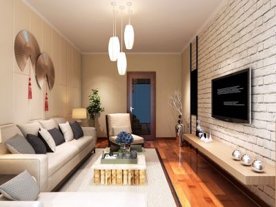 北新桥小区现代风格76平米二居室装修案例