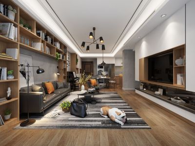 保利碧桂园公园大道现代简约142平米四室两厅装修案例