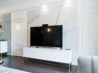 129㎡现代美式，蓝调雅致，轻奢华丽。