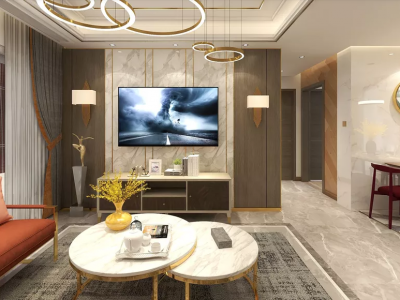 桃源盛景109平米二居北欧极简风格装修案例