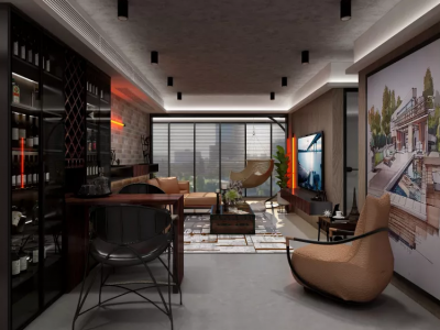 汇鑫国际三居美式经典风格132平米装修案例