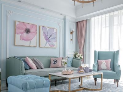 冠宏花园北欧风格125平米三居室装修案例