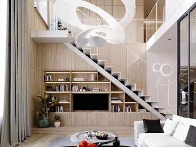 麒麟山庄160㎡复式现代极简装修案例