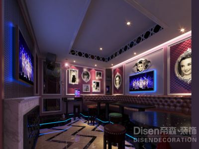 铂爵KTV现代风格1500平米装修案例