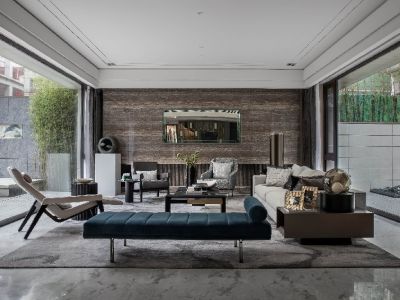 金辉淮安半岛现代风格150平米别墅装修效果图案例