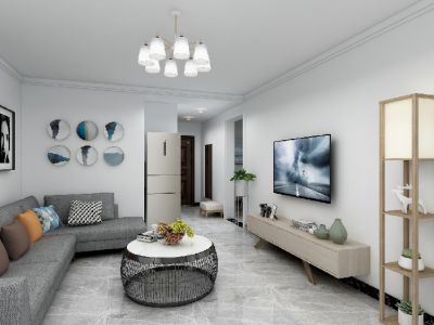 玉兰花园89平二居室北欧极简风格装修案例