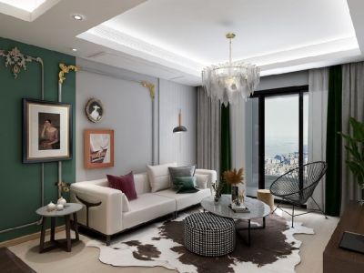 江南印象115平三居室北欧极简风格装修案例