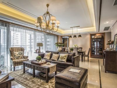 皇冠国际社区165平四居室新古典风格装修案例