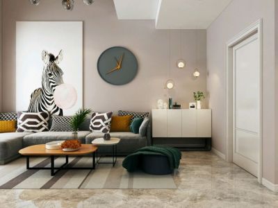 金地雅苑北欧风格123平米三居室装修案例