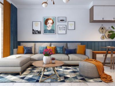 宏发小区北欧风格115平米三居室装修案例