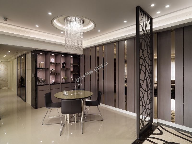 140平三居室现代风格装修案例效果图