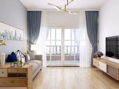 都市花园简约风格112平米三居室装修案例