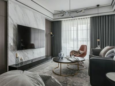 都市港湾现代风格116平米三居室装修案例