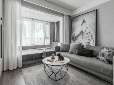 海天小区现代风格117平米三居室装修案例