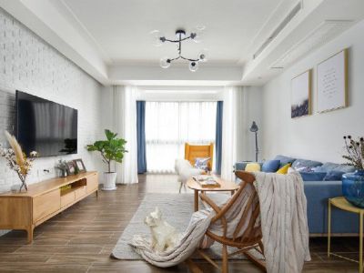 万景花园北欧风格108平米三居室装修案例