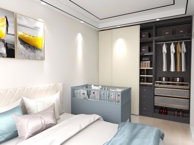 领世城邦轻奢二居75平米装修案例