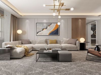 佳丽豪庭现代风格132平米三居室装修案例