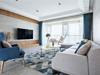 中福城现代风格118平米三居室装修案例