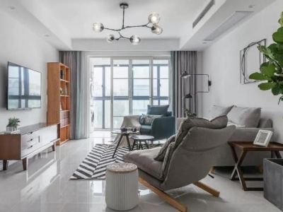 都市华庭简约风格112平米三居室装修案例