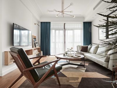 新星宇和润上邻简约北欧142平米三室两厅装修案例