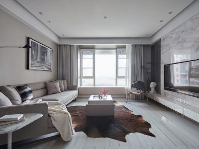 西山上品湾MOMA现代风格130平米三室两厅装修案例