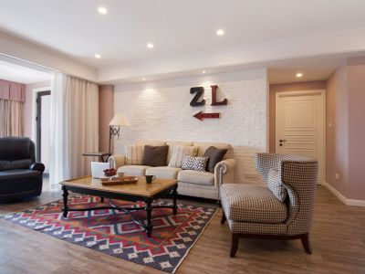 首开华润城美式风格121平米三室两厅装修案例