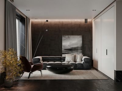 玺源台80平米现代极简风格二居室装修案例