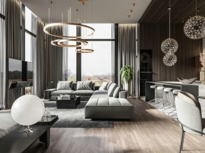 大西洋新城230平米轻奢风格别墅装修案例