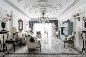 [成都理想装饰]案例鉴赏|100平米蓝色法式，体验浪漫时尚