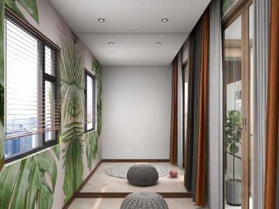 蜀都花园150㎡四居室现代简约装修案例