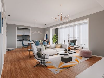 润扬观澜鹭岛115㎡四居室现代风格装修案例