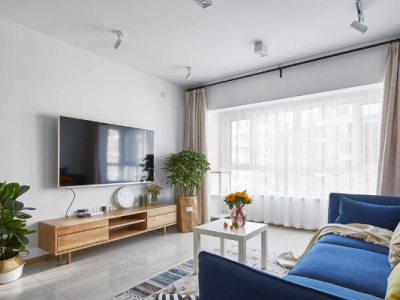 金沙宸宇公馆85平二居室北欧极简风格装修案例