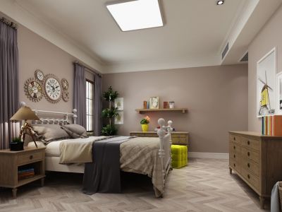 天琅四居中式风格270平米装修案例