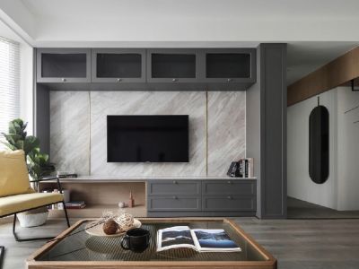 远大中央公园105平米北欧风三居装修案例