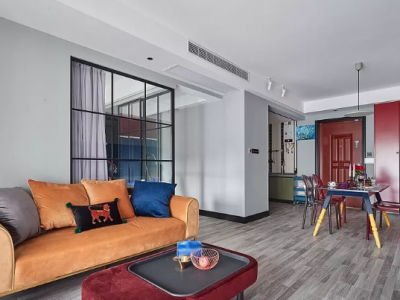 成发紫悦府125平三居室混搭风格装修案例