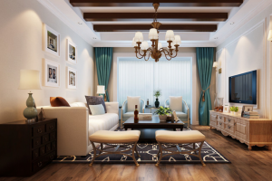 [重庆德品装饰]清新别致，201平米全包美式风格装修案例欣赏