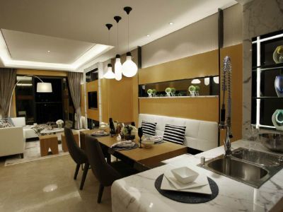 东原晴天见99平米现代简约三居室装修案例