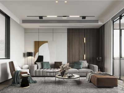 碧桂园城市花园现代轻奢风格174平米四居装修案例