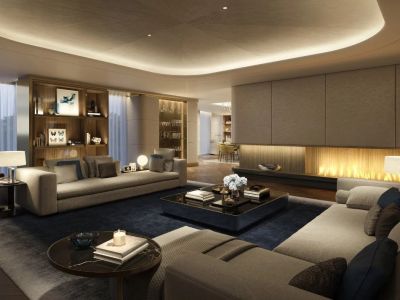 香木林望江兰庭107平现代简约风格二居装修案例