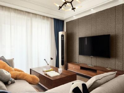 泰江兰庭90平三居室现代简约风格装修案例