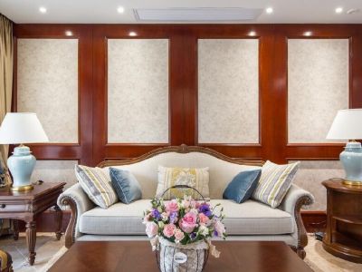 愿景河之洲155平四居室美式经典风格装修案例