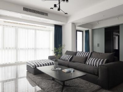 逸岭锦江126平三居室现代简约风格装修案例